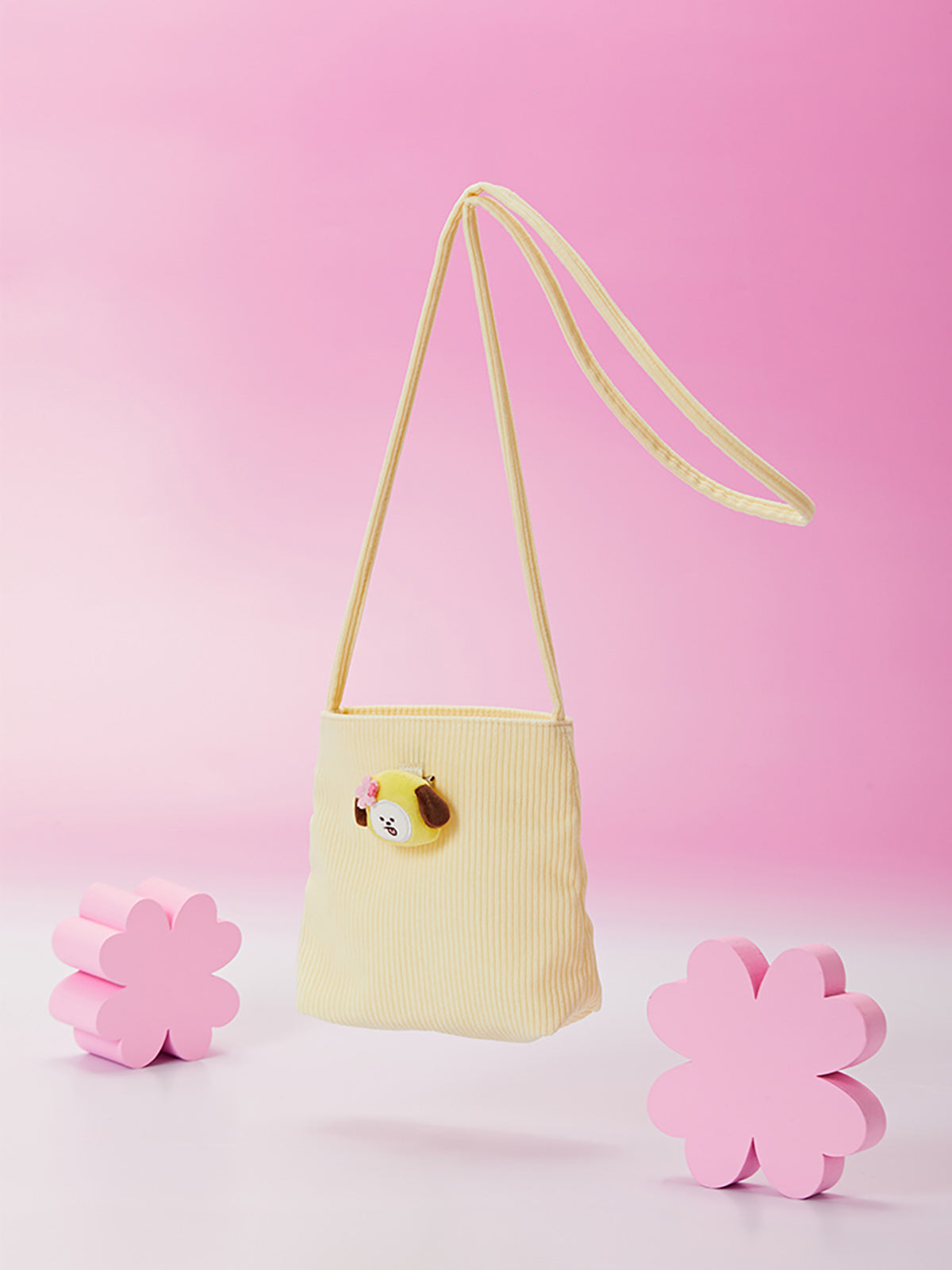 BT21 - SPRING DAYS MINI CORDUROY CROSSBODY BAG CHIMMY - COKODIVE