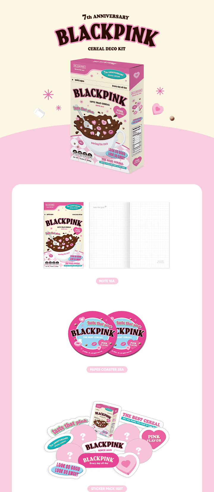 [2ND PRE-ORDER] BLACKPINK - 2023 DEBUT ANNIVERSARY CEREAL DECO KIT - COKODIVE