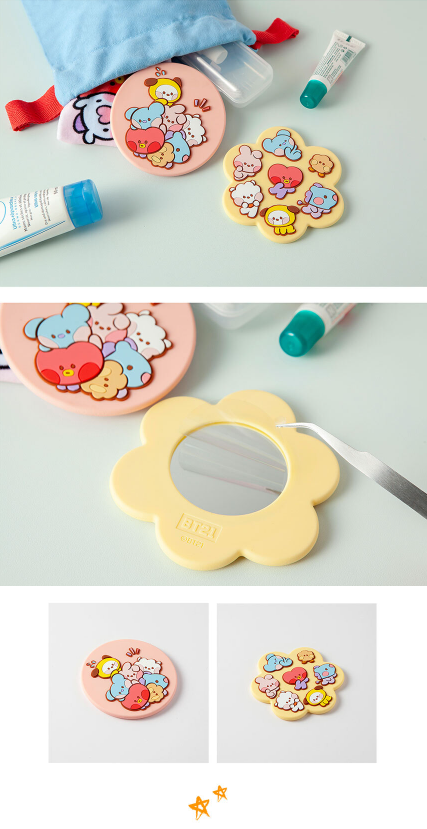 BT21 MININI PORTALBE MINI SILICONE HAND MIRROR - COKODIVE