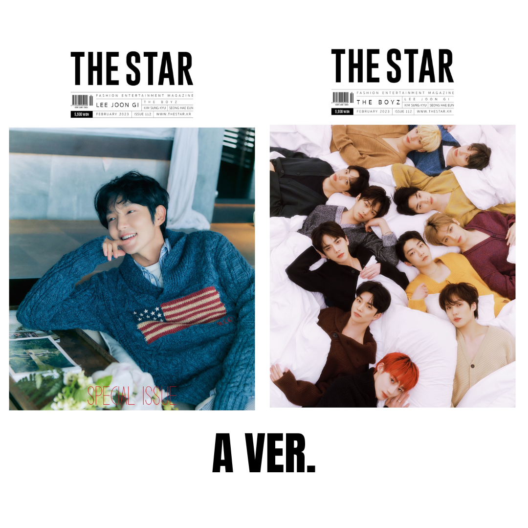 LEE JUN GI FRONT COVER THE BOYZ BACK COVER THE STAR 2023 FEBRUARY ISSUE - COKODIVE