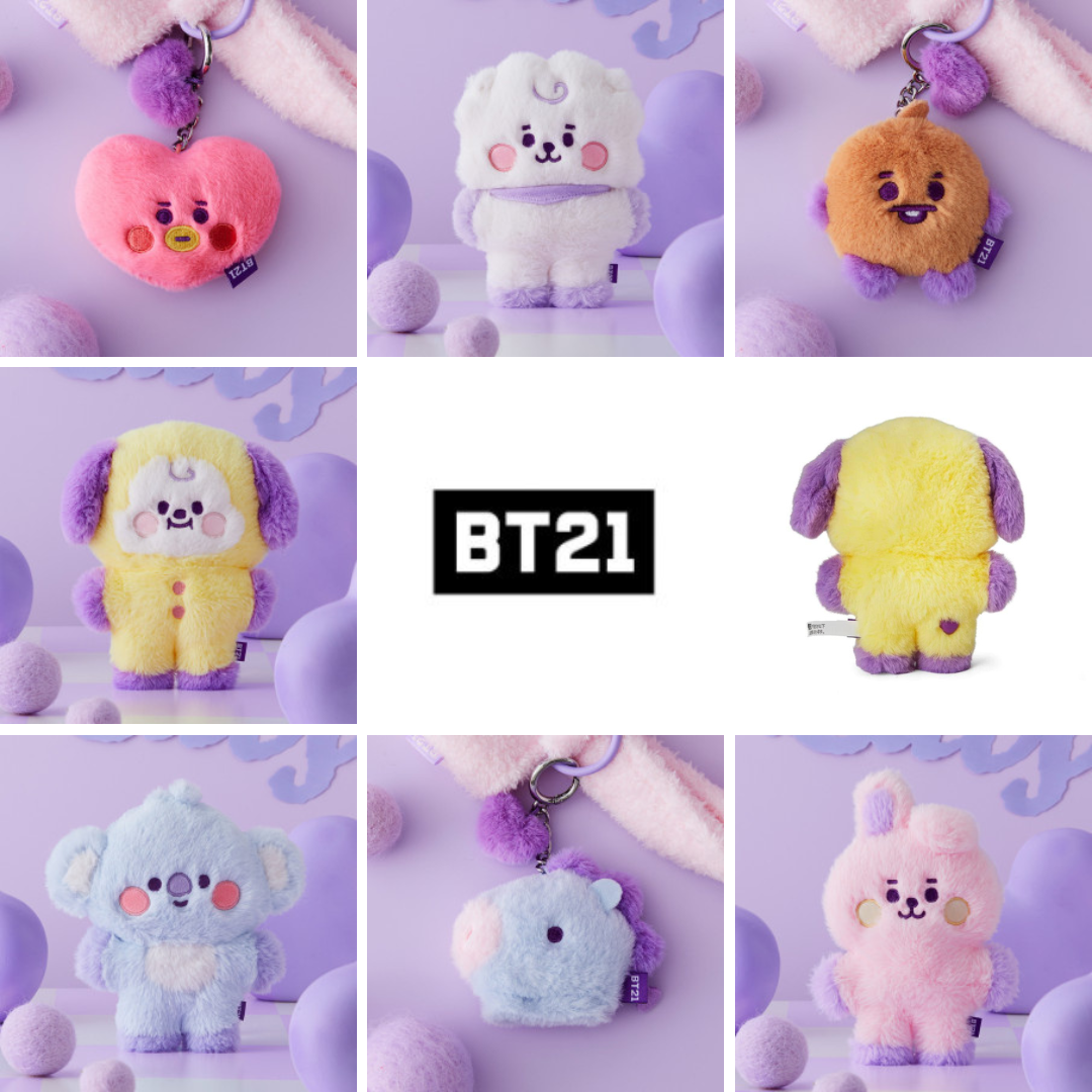 BT21 BABY FLAT FUR PURPLE HEART EDITION - COKODIVE