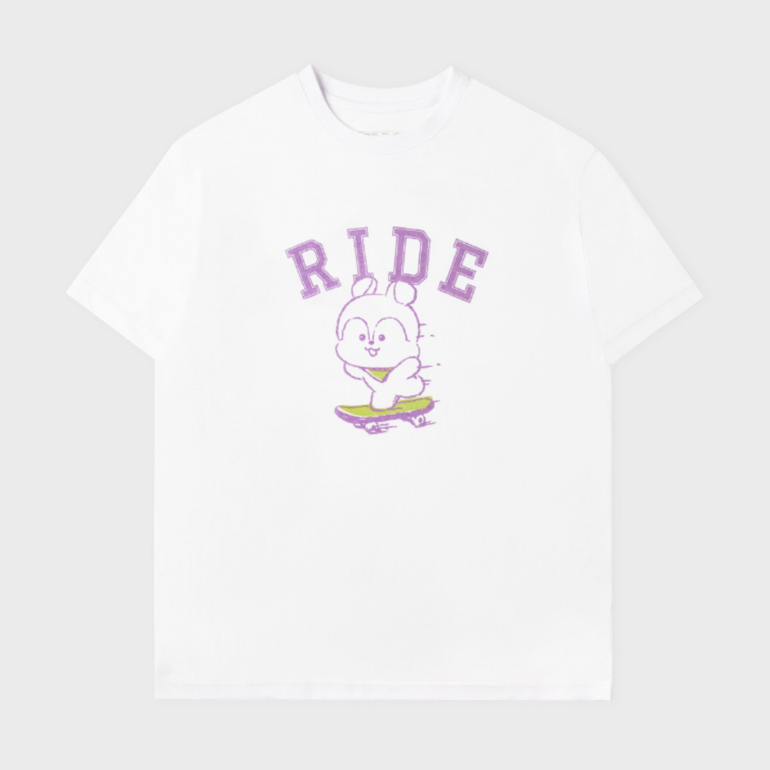 BT21 BASIC SHORT SLEEVE TSHIRT WHITE MANG - COKODIVE