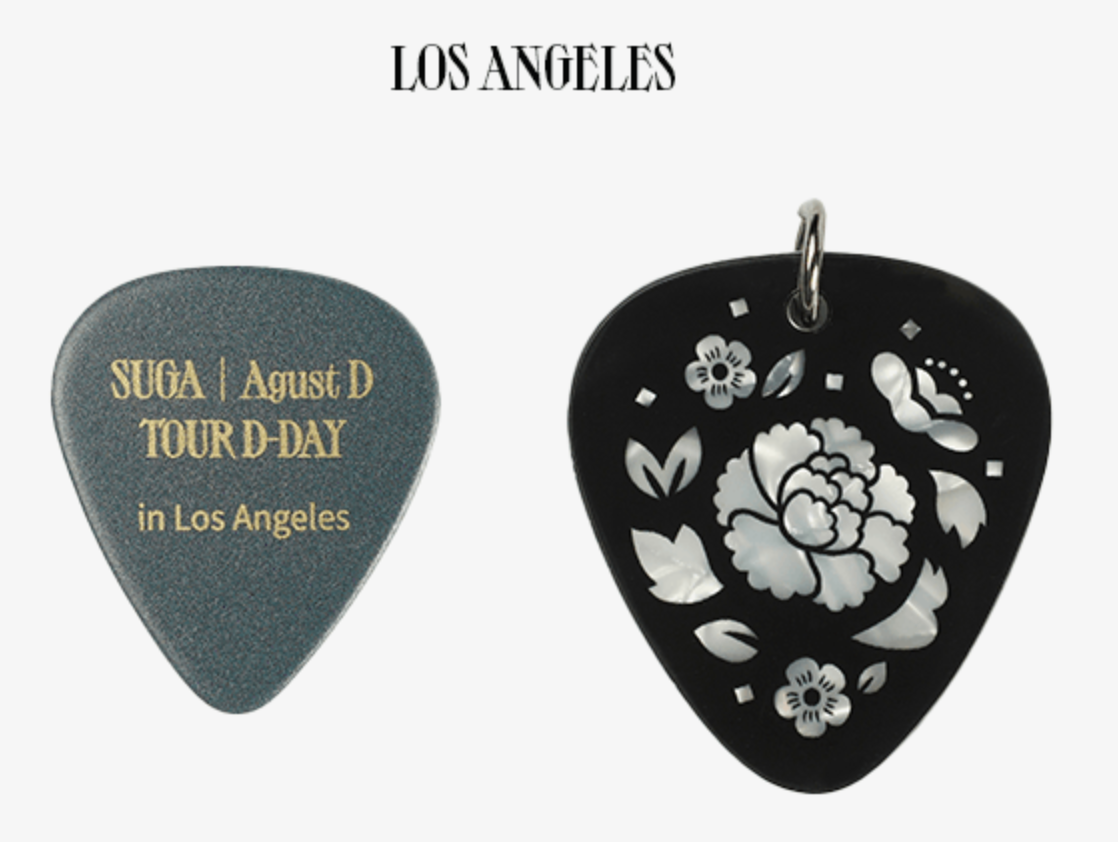 BTS SUGA - AUGUST D TOUR D-DAY OFFICIAL MD GUITAR PICK SET - COKODIVE