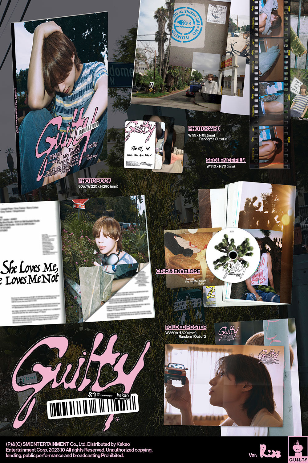 TAEMIN - GUILTY 4TH MINI ALBUM PHOTO BOOK VER. APPLE MUSIC GIFT VER. - COKODIVE