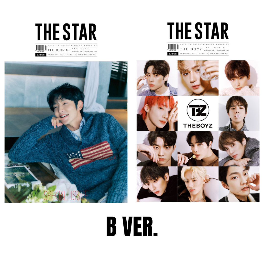 LEE JUN GI FRONT COVER THE BOYZ BACK COVER THE STAR 2023 FEBRUARY ISSUE - COKODIVE