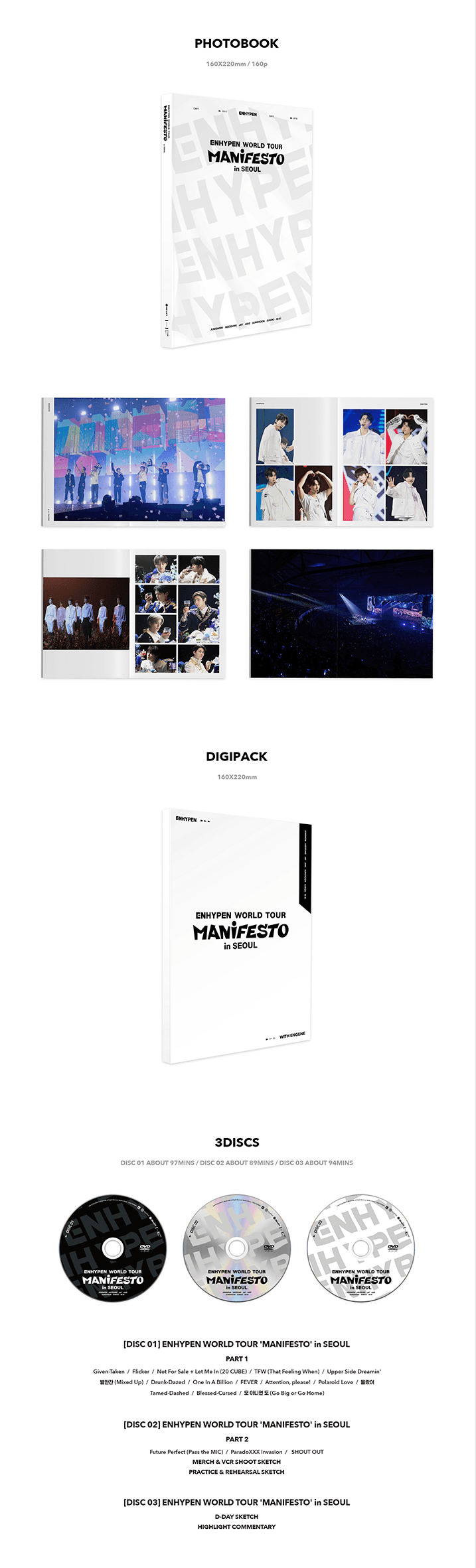 ENHYPEN - MANIFESTO WORLD TOUR IN SEOUL DIGITAL CODE + DVD SET - COKODIVE