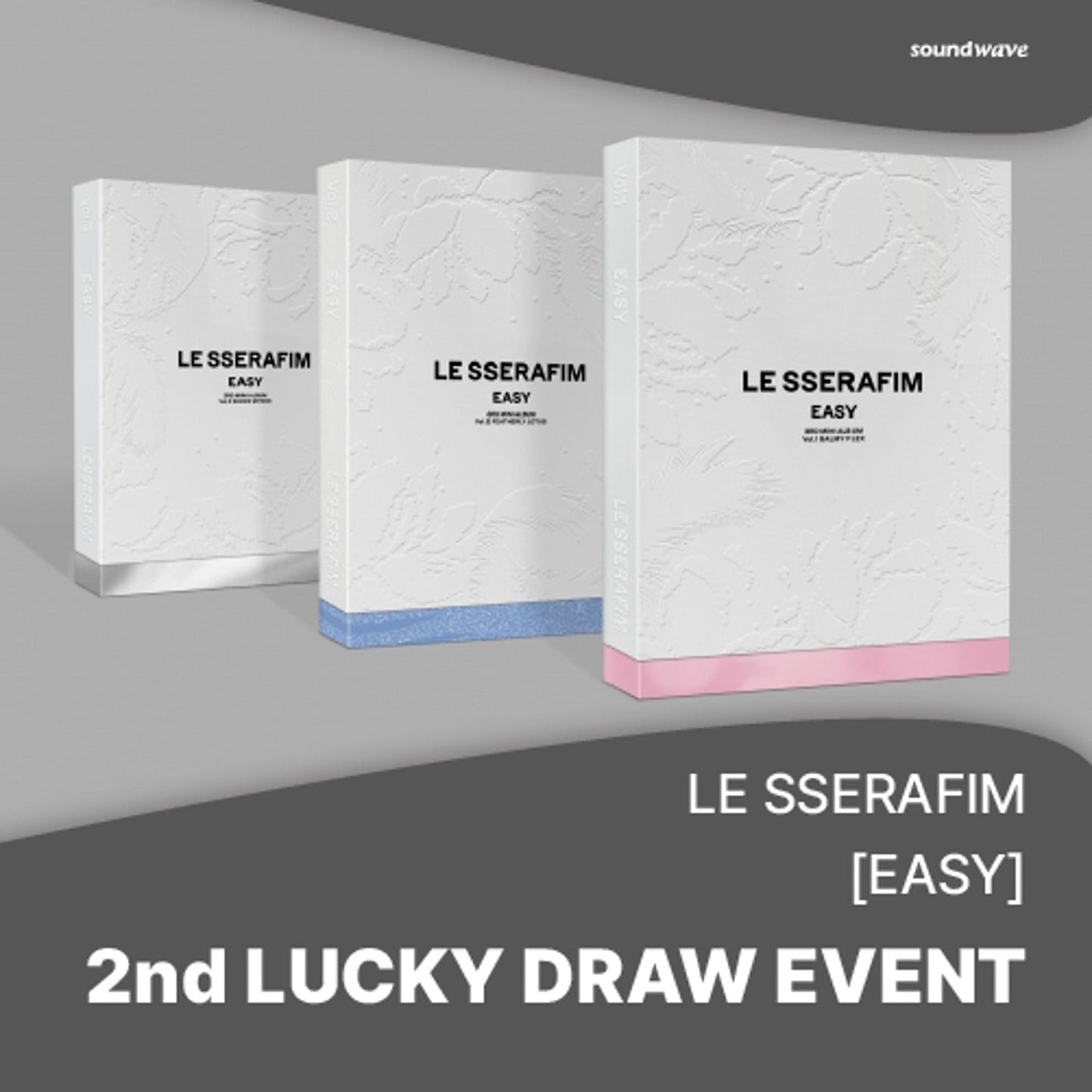 LE SSERAFIM - EASY 3RD MINI ALBUM SOUNDWAVE 2ND LUCKY DRAW EVENT RANDOM - COKODIVE