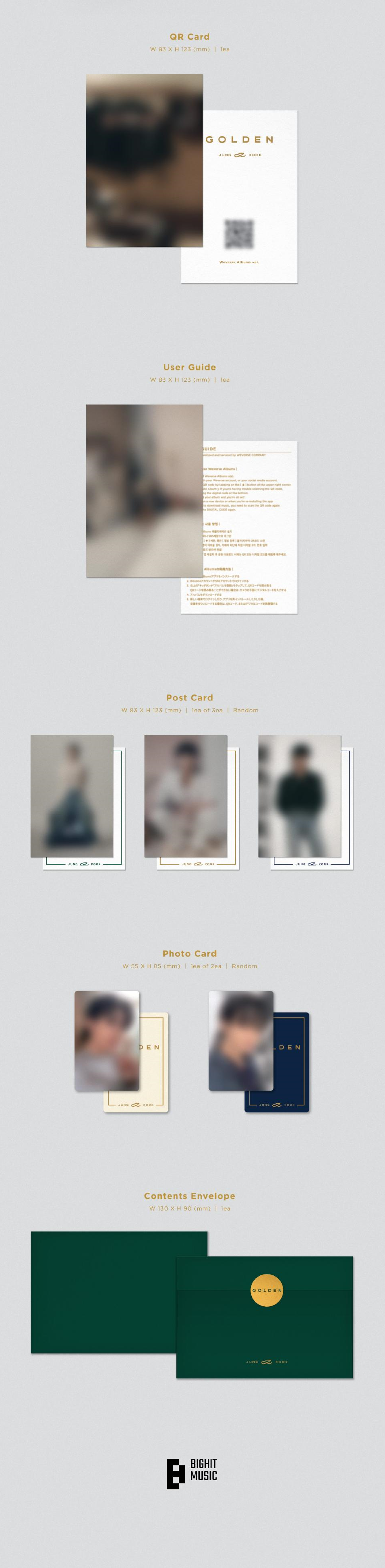 BTS JUNGKOOK - GOLDEN 1ST SOLO ALBUM WEVERSE GIFT VER. - COKODIVE