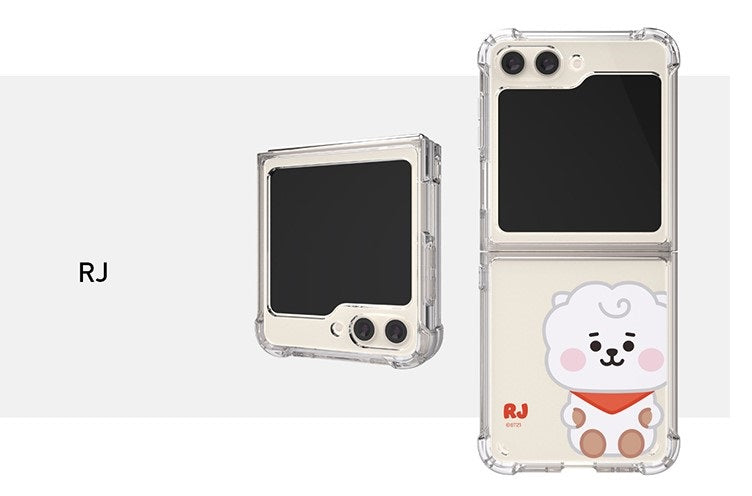 BT21 BABY GALAXY Z FLIP5 CLEAR AIR CUSHION REINFORCED CASE - COKODIVE