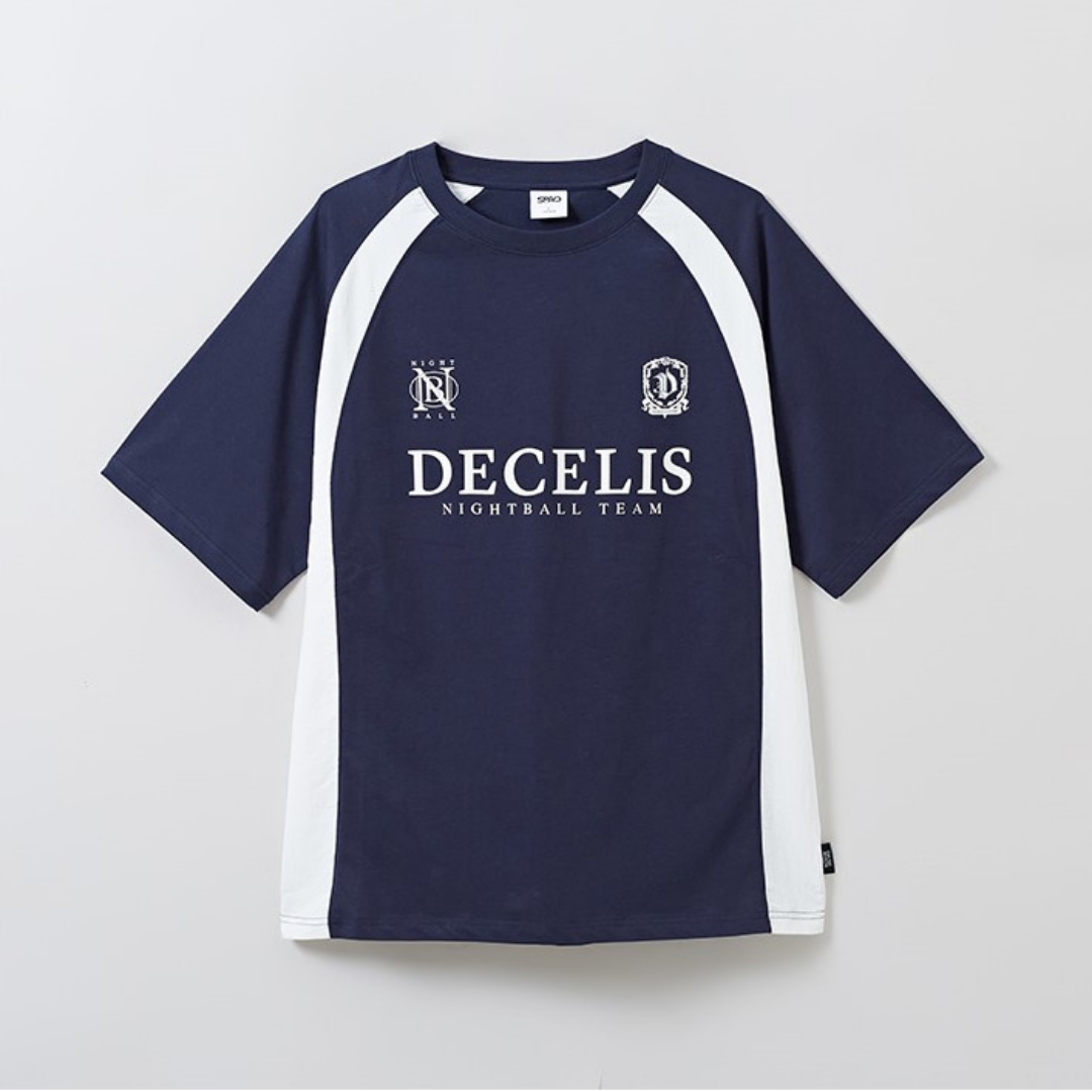 ENHYPEN - DARK MOON NIGHTBALL OFFICIAL MD DECELIS ROUND NECK T-SHIRT NAVY - COKODIVE