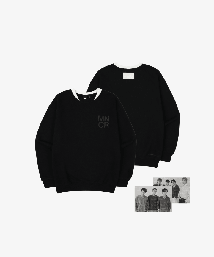 BTS - POP UP : MONOCHROME OFFICIAL MD CREWNECK SHIRT (BLACK) - COKODIVE