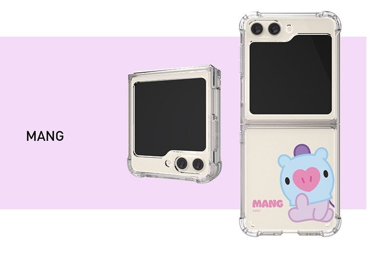 BT21 BABY GALAXY Z FLIP5 CLEAR AIR CUSHION REINFORCED CASE - COKODIVE