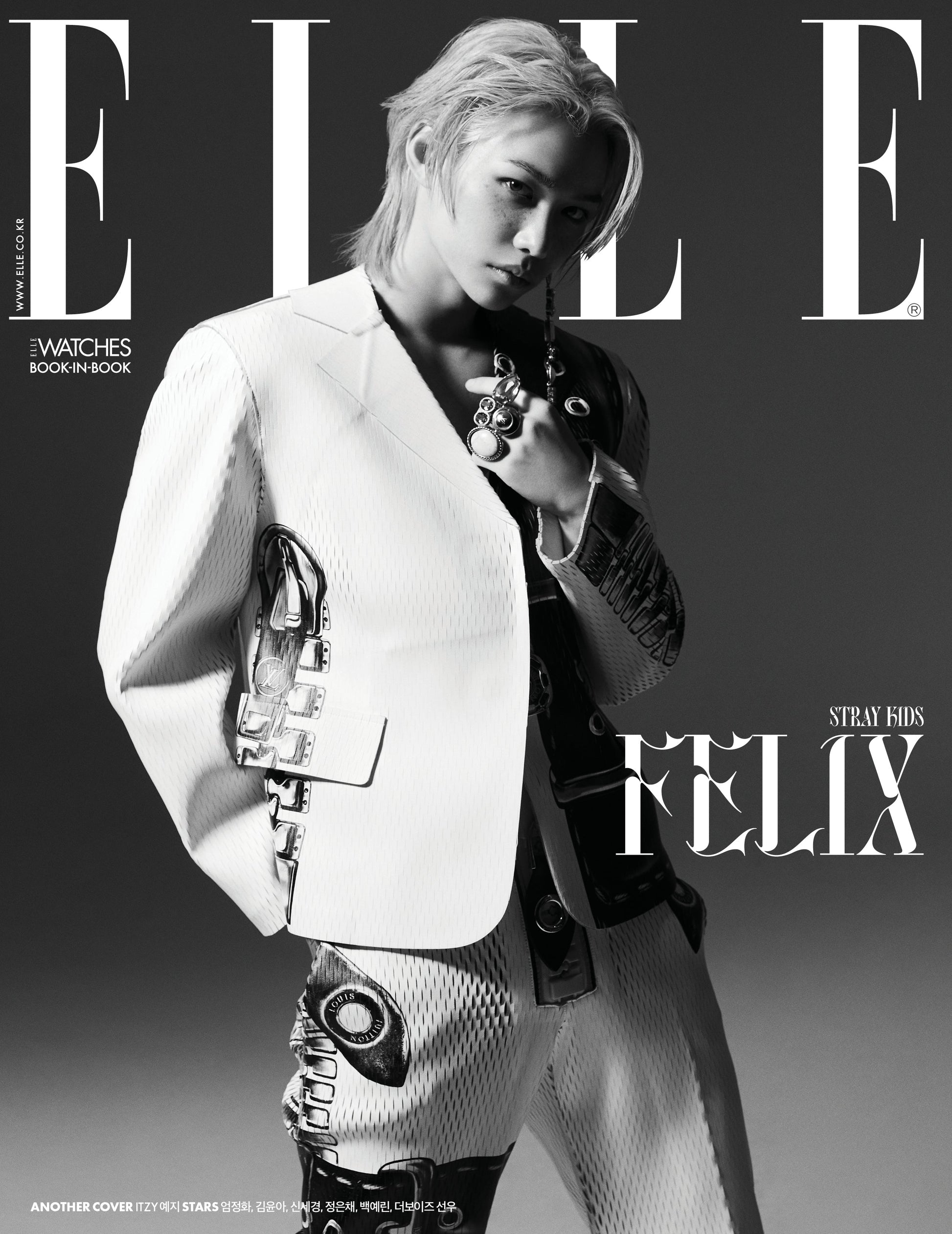 STRAY KIDS FELIX ITZY YEJI COVER ELLE MAGAZINE 2023 MAY ISSUE - COKODIVE