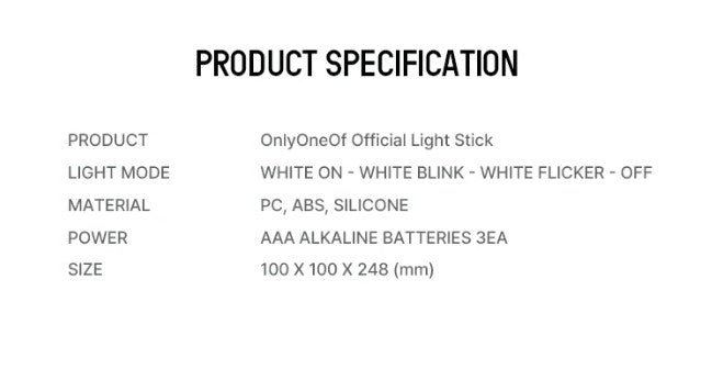 ONLYONEOF - OFFICIAL LIGHT STICK FROMM STORE GIFT VER. - COKODIVE