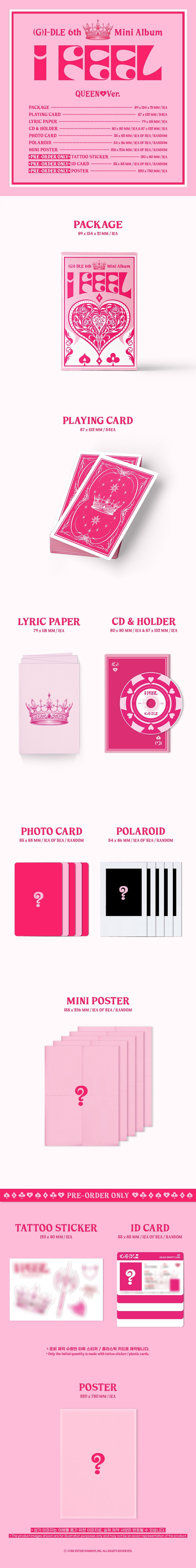 (G)I-DLE - I FEEL MINI 6TH ALBUM APPLE MUSIC GIFT VER. - COKODIVE