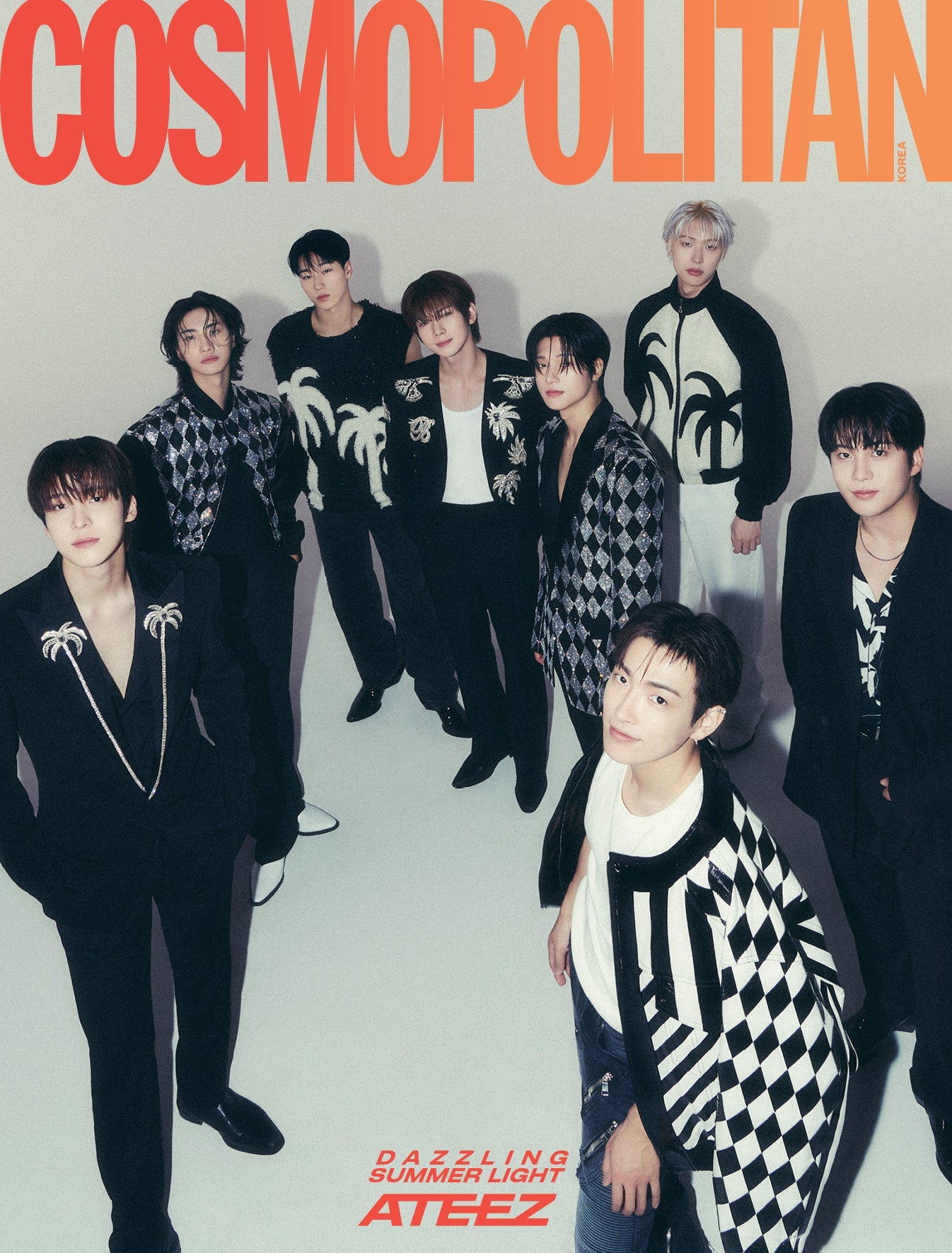 ATEEZ GROUP B COVER COSMOPOLITAN MAGAZINE 2024 JULY ISSUE