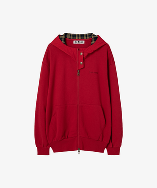 BOYNEXTDOOR - SAND SOUND CAPSULE COLLECTION OFFICIAL MD WOVEN DETAILDED FULL ZIP UP HOODIE RED - COKODIVE