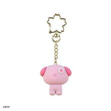 BT21 - CHERRY BLOSSOM LEATHER PATCH FIGURE KEYRING CHIMMY - COKODIVE