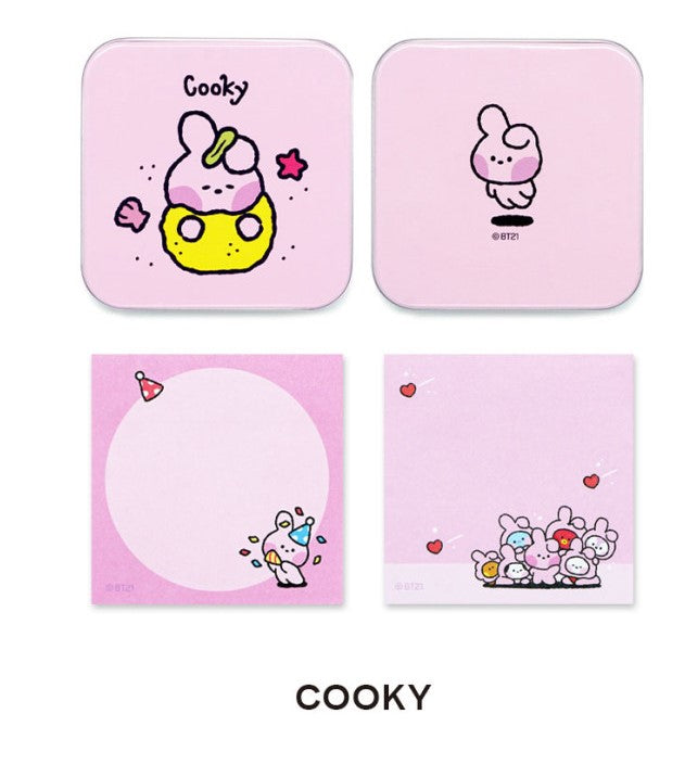 BT21 MININI TIN CASE MEMO PAD - COKODIVE