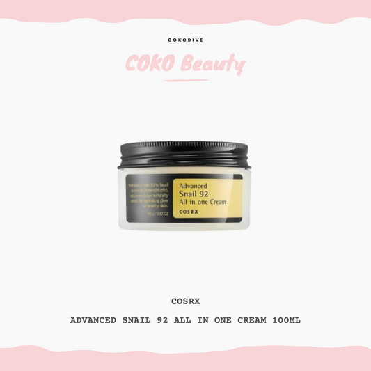 COSRX - ADVANCED SNAIL 92 ALL IN ONE CREAM 100ML - COKODIVE