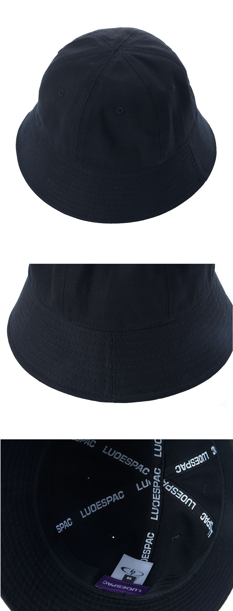 BTS JUNGKOOK PICK - LUOESPAC OVERFIT ROUND BUCKET HAT BLACK - COKODIVE