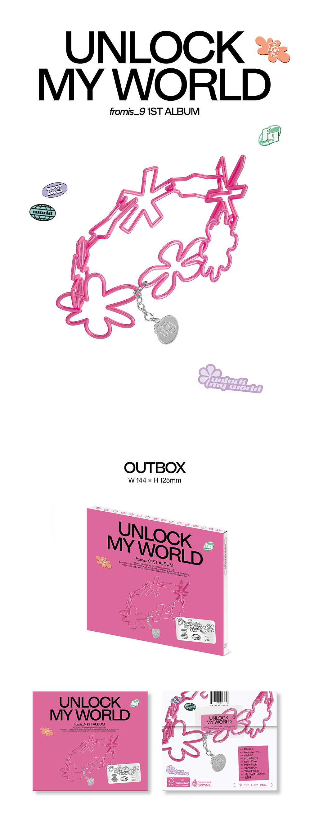 FROMIS_9 - UNLOCK MY WORLD 1ST ALBUM COMPACT VER. - COKODIVE