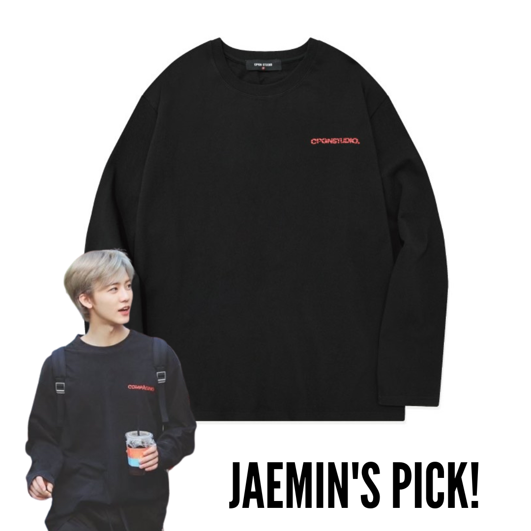 NCT JAEMIN PICK - CPGN LONGSLEEVE HEAVY OVER SCRATCH LOGO R BLACK - COKODIVE