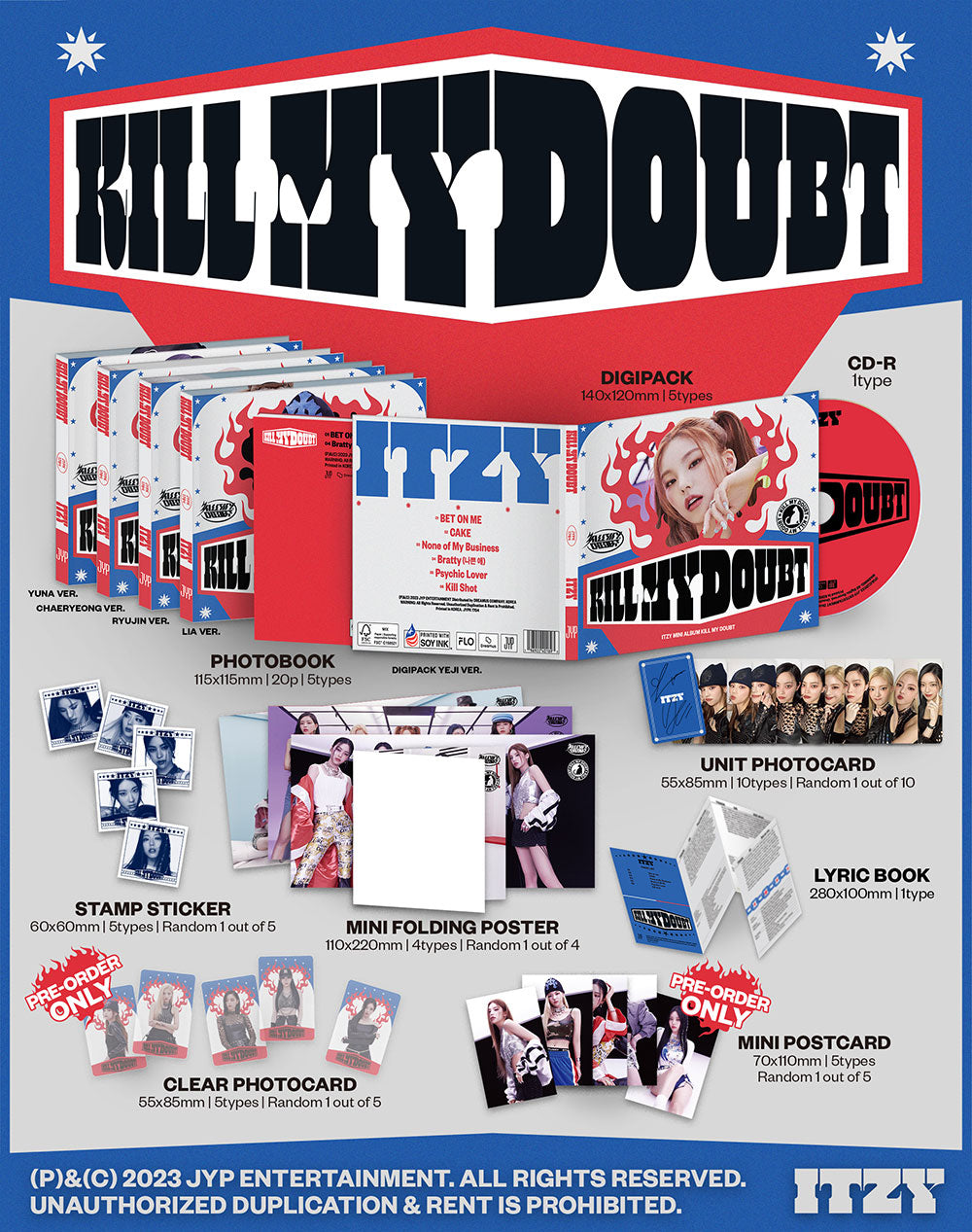 ITZY - KILL MY DOUBT 7TH MINI ALBUM DIGIPACK VER. SOUNDWAVE GIFT VER. - COKODIVE