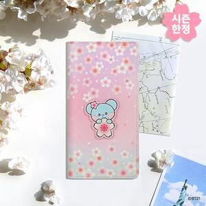 BT21 - CHERRY BLOSSOM LEATHER PATCH PASSPORT COVER L KOYA - COKODIVE