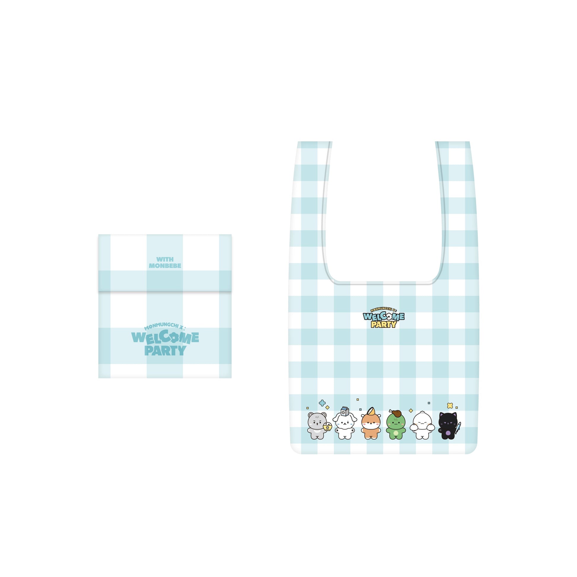 MONSTA X - MONMUGCHI X : WELCOM PARTY POP UP STORE OFFICIAL MD MONMUNGCHI X POCKET REUSABLE BAG - COKODIVE