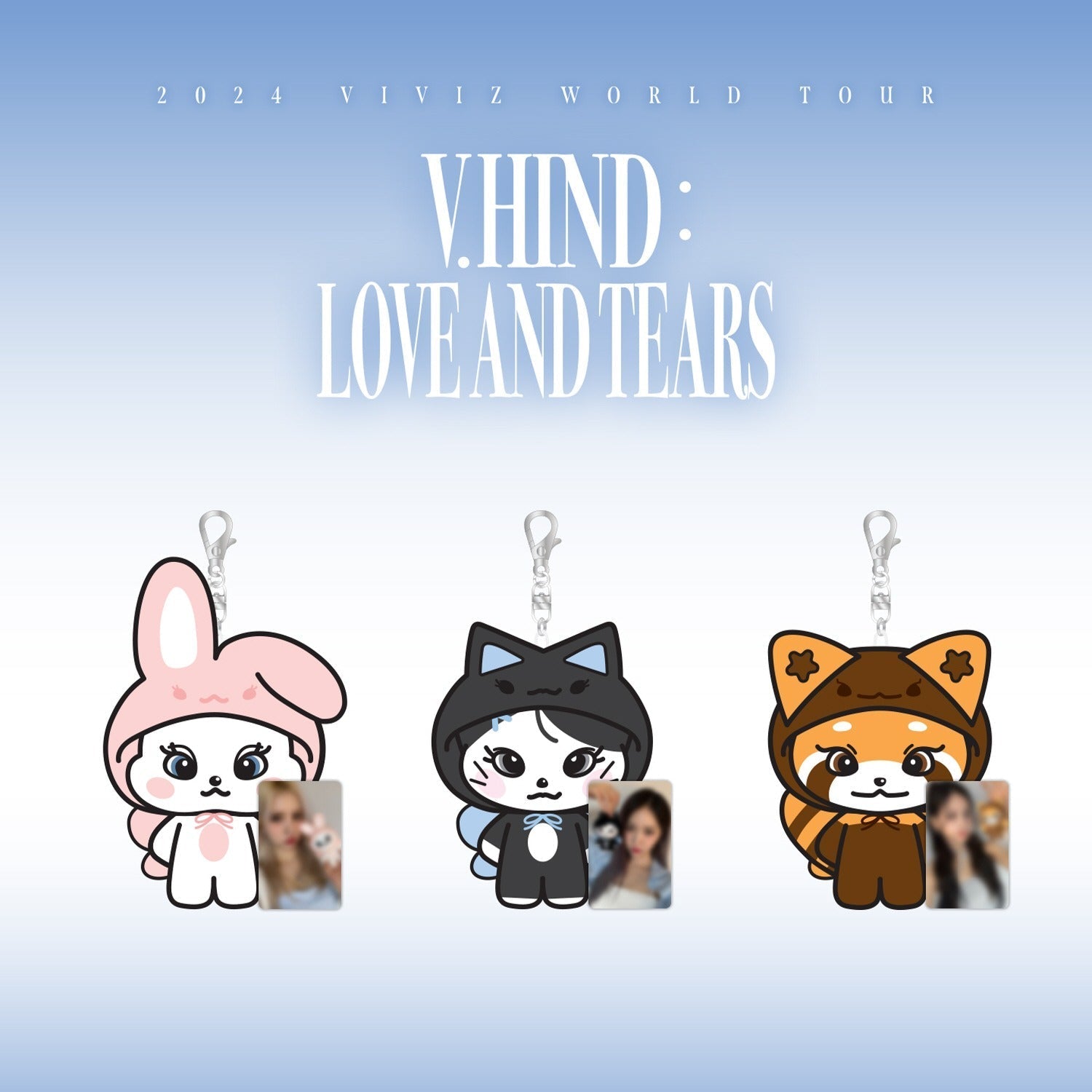 VIVIZ - V.HIND : LOVE AND TEARS 2024 CONCERT OFFICIAL MD WIZOO PLUSH KEYRING - COKODIVE