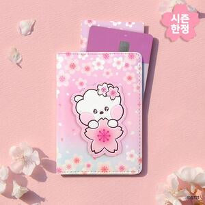 BT21 - CHERRY BLOSSOM LEATHER PATCH CARD CASE RJ - COKODIVE