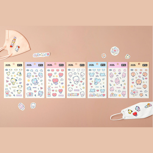 BT21 MININI COLOR TATTOO STICKER - COKODIVE