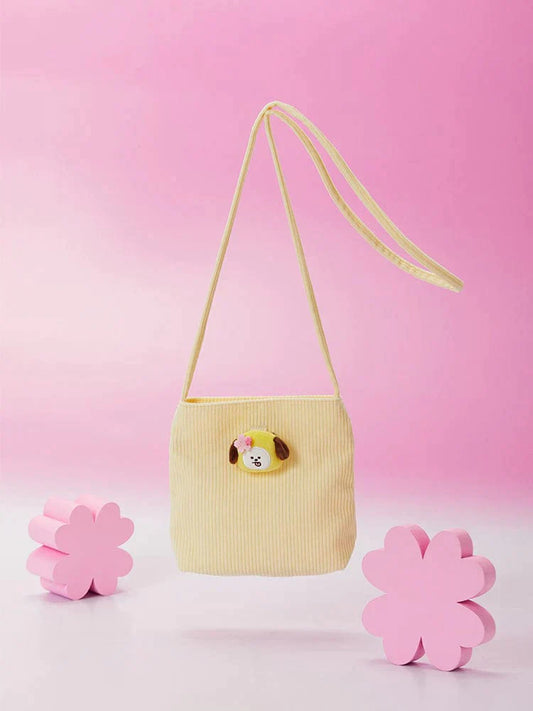 BT21 - SPRING DAYS MINI CORDUROY CROSSBODY BAG CHIMMY - COKODIVE