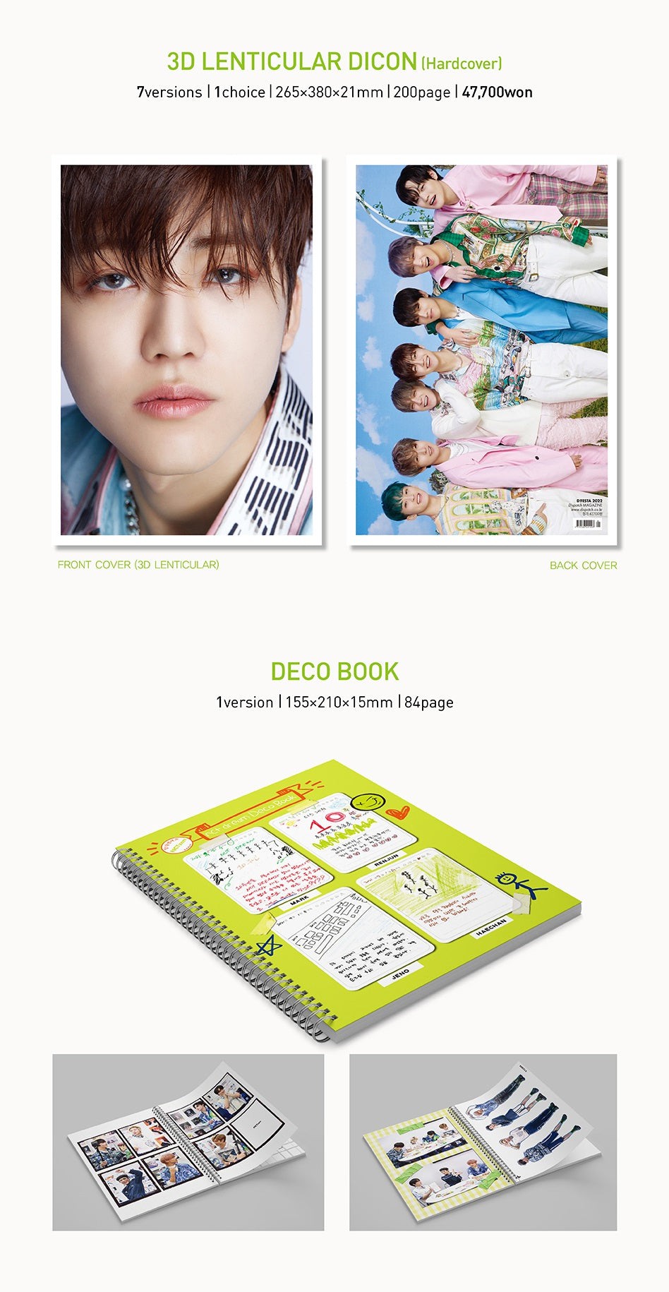 DEOKWON PHOTO BOOK NCT DREAM - DICON DFESTA SPECIAL PHOTOBOOK 3D LENTICULAR COVER