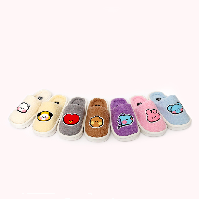 HAPPY FUR CHARACTER MD BT21 MININI MELLOW SLIPPERS