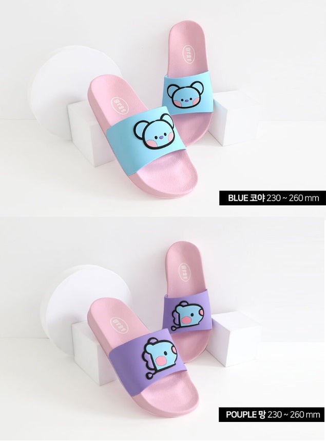 HAPPY FUR CHARACTER MD BT21 MININI TINY SLIPPERS