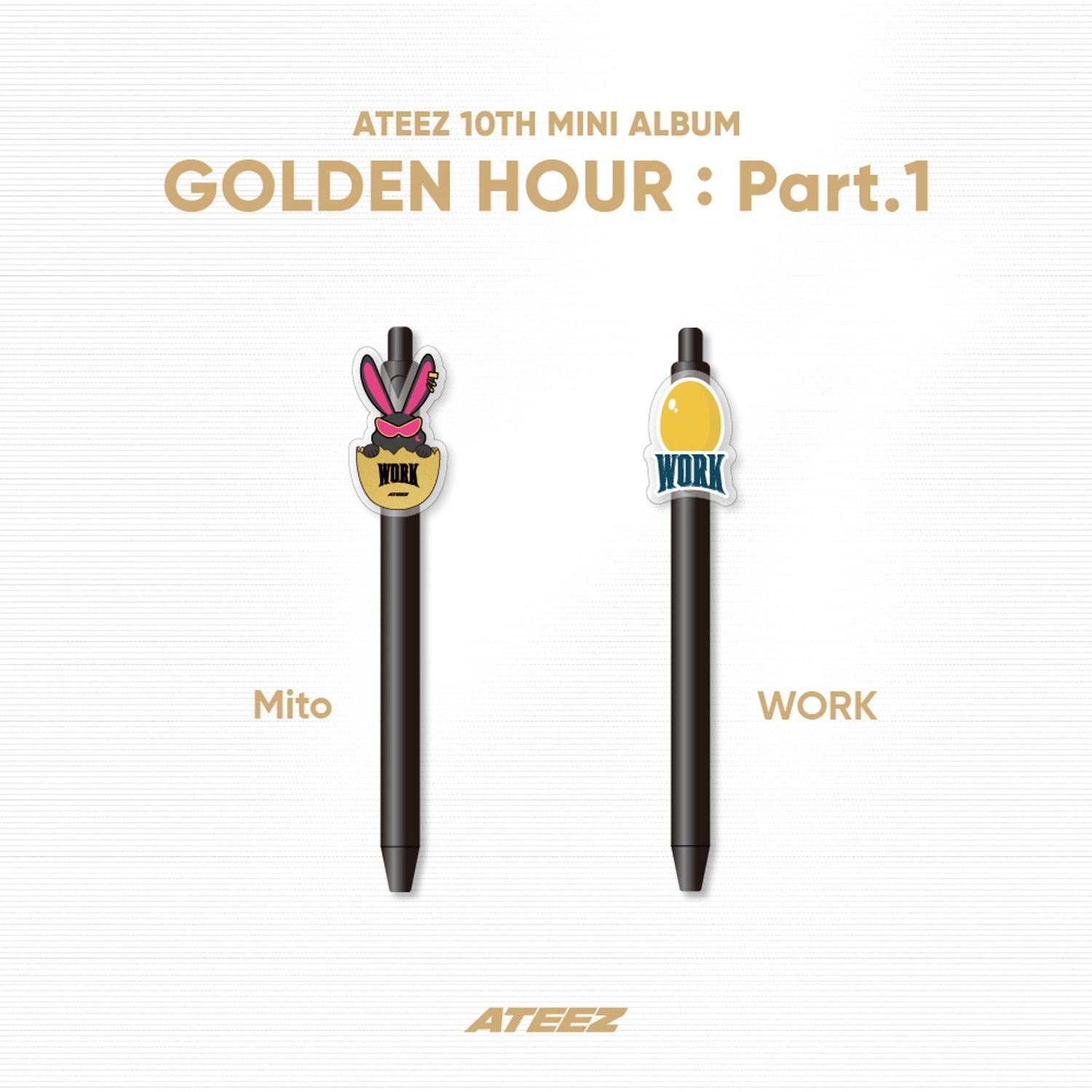 ATEEZ - GOLDEN HOUR : PART.1 OFFICIAL MD ACRYLIC GEL PEN - COKODIVE