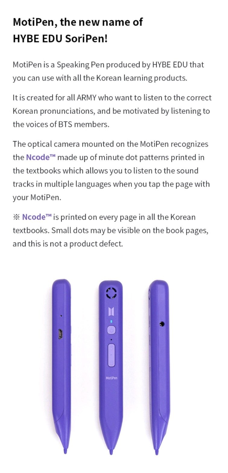 [PR] Weverse Shop [PRE-ORDER] BTS - LEARN KOREAN WITH BTS BOOK / MOTIPEN ONLY