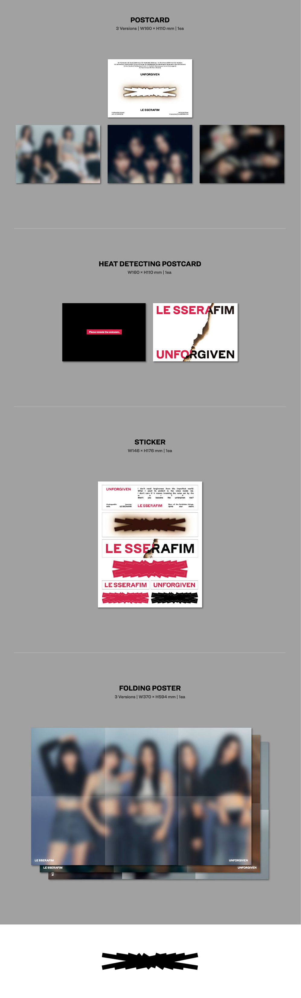 LE SSERAFIM - UNFORGIVEN 1ST STUDIO ALBUM NO P.O.B VER. - COKODIVE