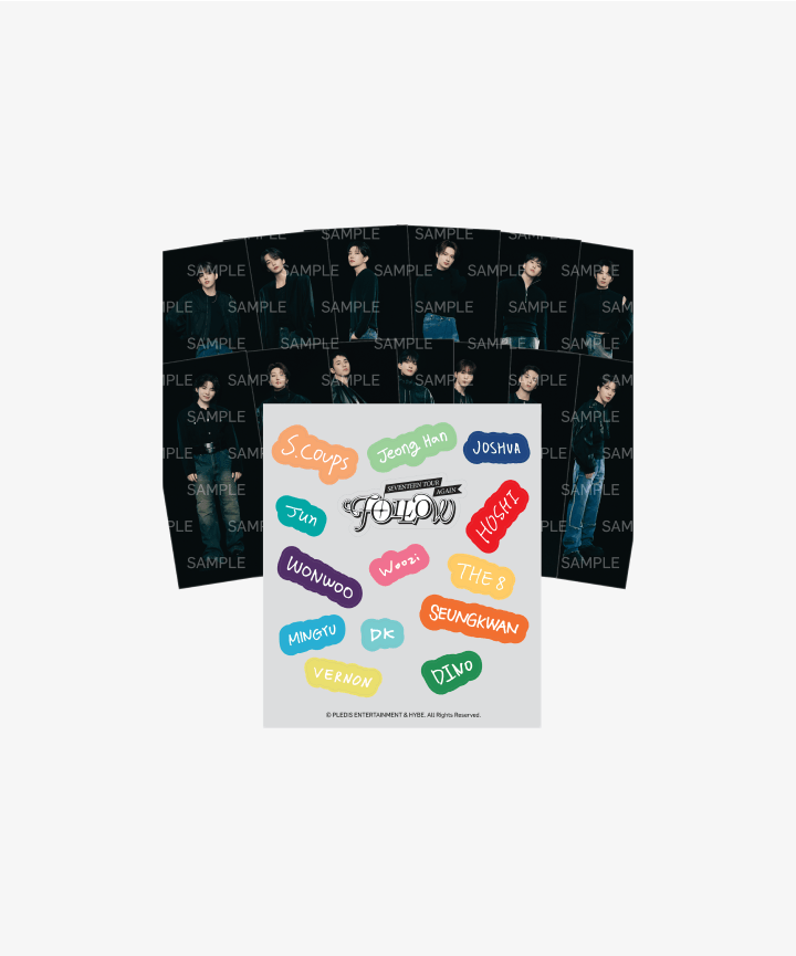 SEVENTEEN - TOUR 'FOLLOW' AGAIN TO INCHEON OFFICIAL MD STICKER SET - COKODIVE