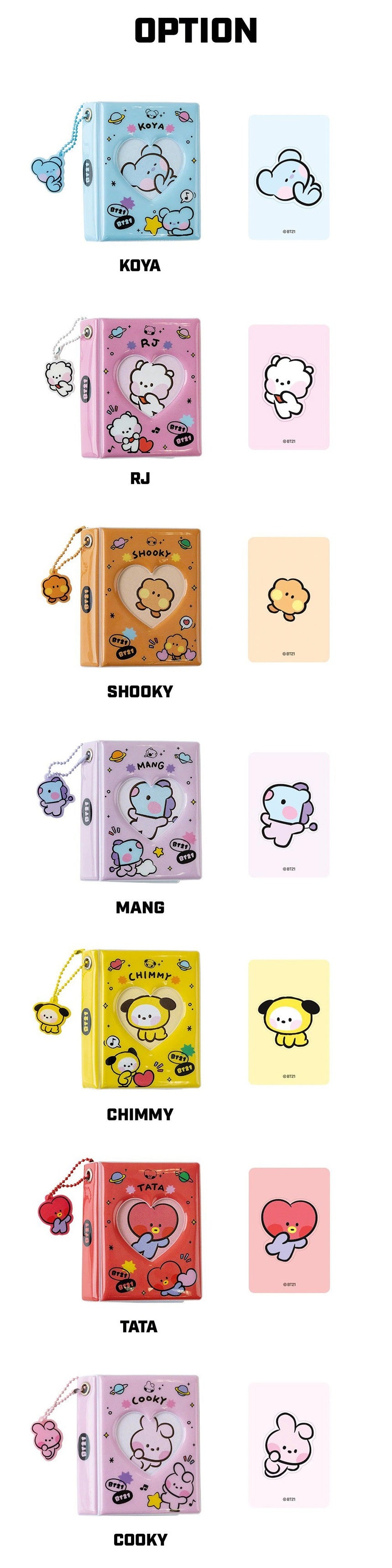 TWS CHARACTER MD BT21 MININI PHOTO BINDER