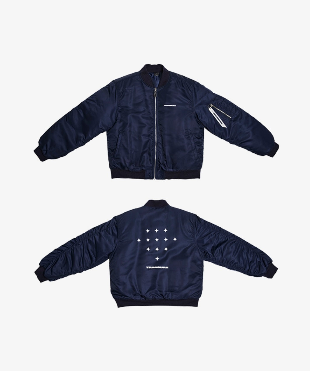 Weverse Shop MA-1 TEAM JACKET (NAVY) / M size TREASURE - JIKJIN OFFICIAL MD